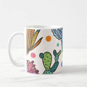 Cute Cactus Vintage Seamless Pattern Coffee Mug
