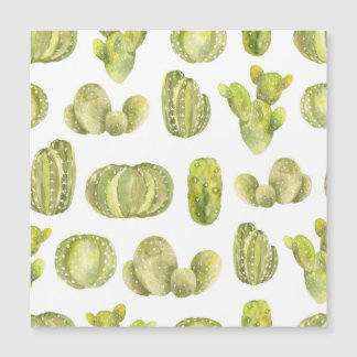 Cute Cactus, Watercolor Seamless Decor.
