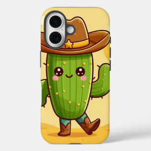 Cute Cactus with a Cowboy Hat  iPhone 16 Case