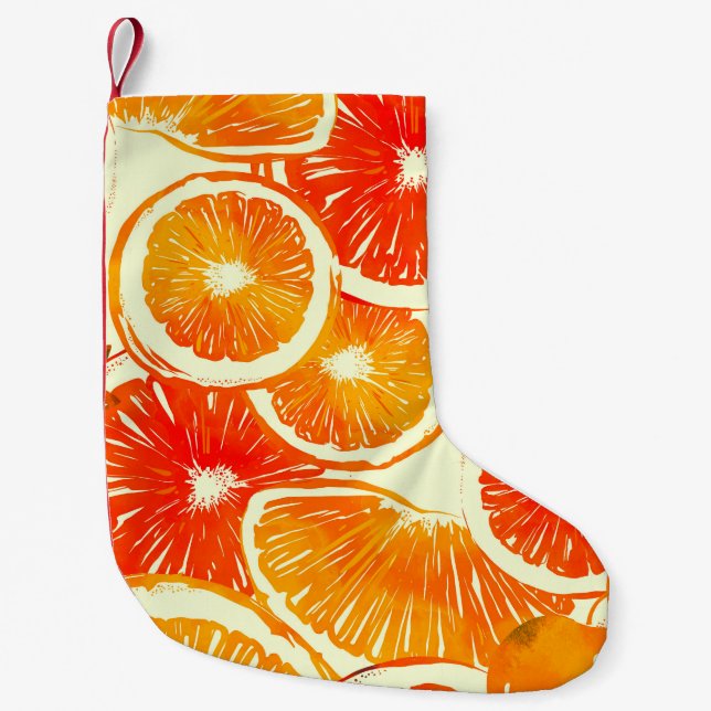 Cute Cactuses: Colourful Seamless Pattern Small Christmas Stocking (Front)