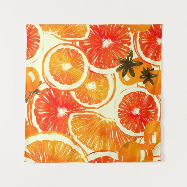 Cute Cactuses: Colourful Seamless Pattern Tapestry (Front)