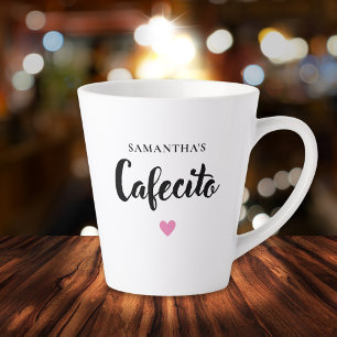 Cute Cafecito Personalised Latte Mug
