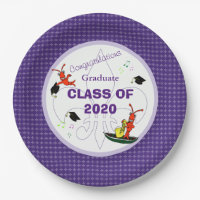 Cute Cajun Crawfish Purple Graduation