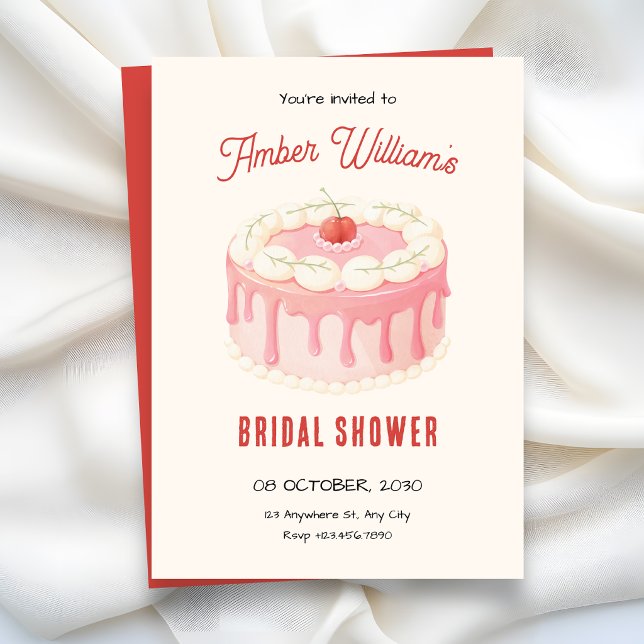 Cute cake bridal shower invitation (Creator Uploaded)