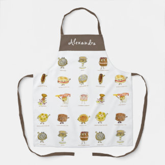 Cute cake dessert pattern personalised apron