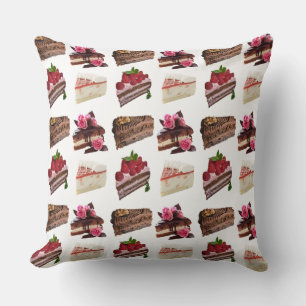 Cute Cake Lovers Desserts Pattern Cushion