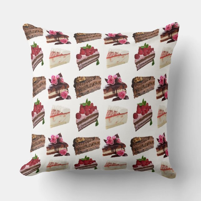 Cute Cake Lovers Desserts Pattern Cushion (Front)