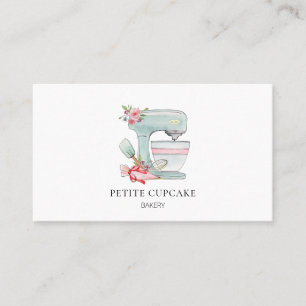 Cute cake mixer bakery business card