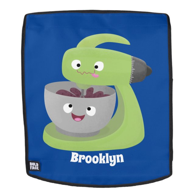 Cute cake mixer kitchen appliance cartoon backpack (Removable Face)