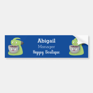 Cute cake mixer kitchen appliance cartoon bumper sticker