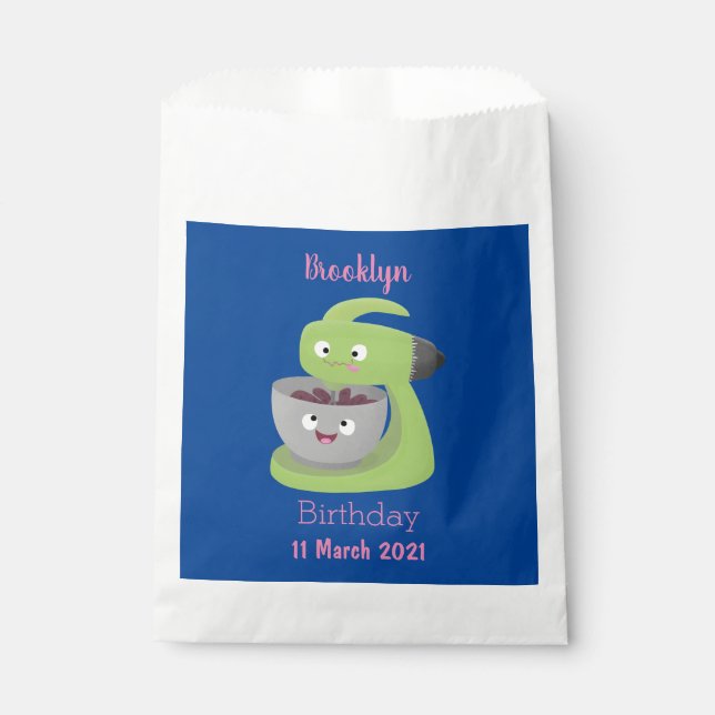 Cute cake mixer kitchen appliance cartoon favour bag (Front)
