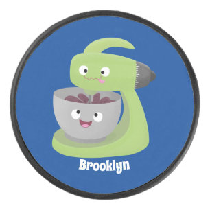 Cute cake mixer kitchen appliance cartoon hockey puck