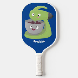 Cute cake mixer kitchen appliance cartoon  pickleball paddle