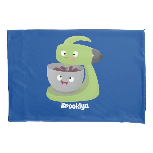 Cute cake mixer kitchen appliance cartoon pillowcase (Front)