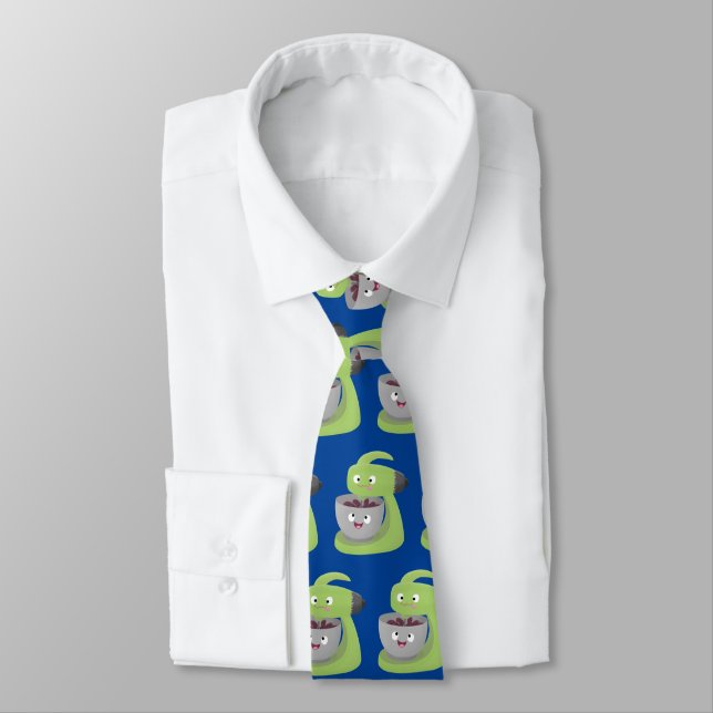 Cute cake mixer kitchen appliance cartoon tie (Tied)