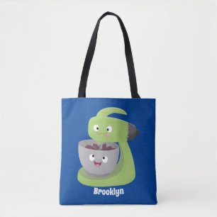 Cute cake mixer kitchen appliance cartoon tote bag