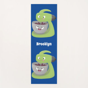 Cute cake mixer kitchen appliance cartoon yoga mat
