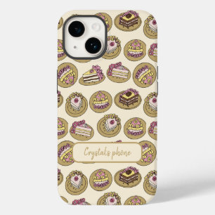 Cute Cake Pattern Personalised Case-Mate iPhone 14 Case