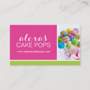 Cute Cake Pop Business Card