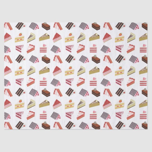 Cute Cake Variety Pattern Tissue Paper (Front)