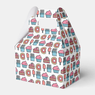 Cute Cakes and Desserts Pattern Favour Box