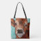Cute Calf Tote in Aqua