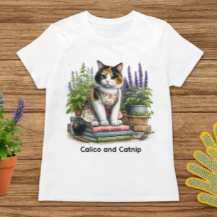 Cute Calico and Catnip Cat Lover  T-Shirt