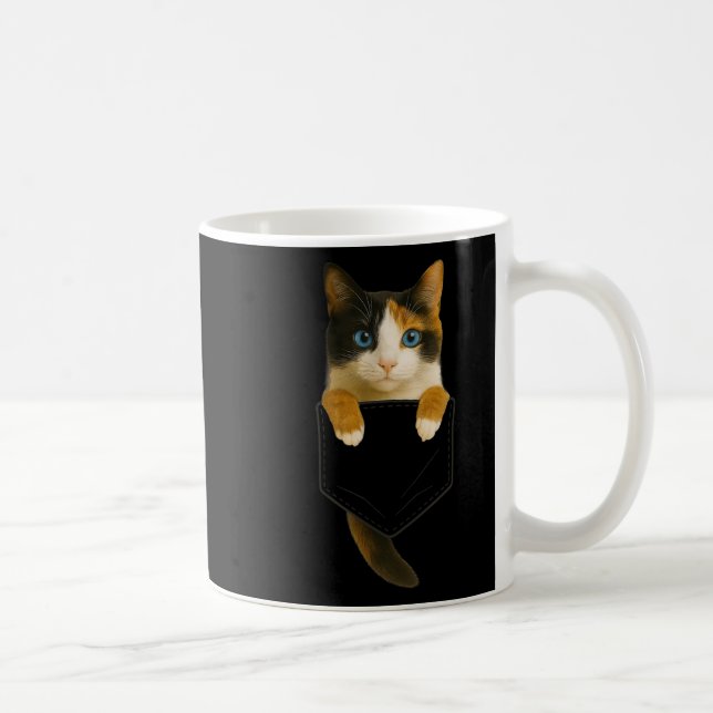 Cute Calico Cat Cket Funny Cat Mum Cat Dad Cat Lov Coffee Mug (Right)
