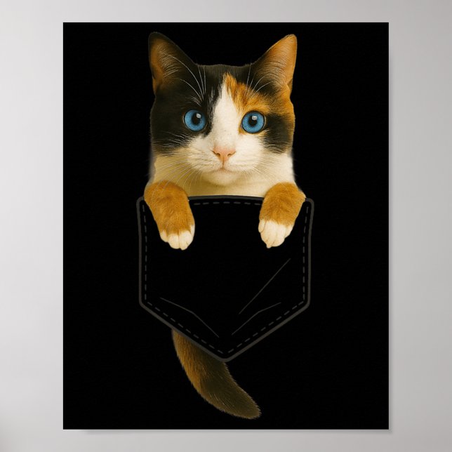 Cute Calico Cat Cket Funny Cat Mum Cat Dad Cat Lov Poster (Front)