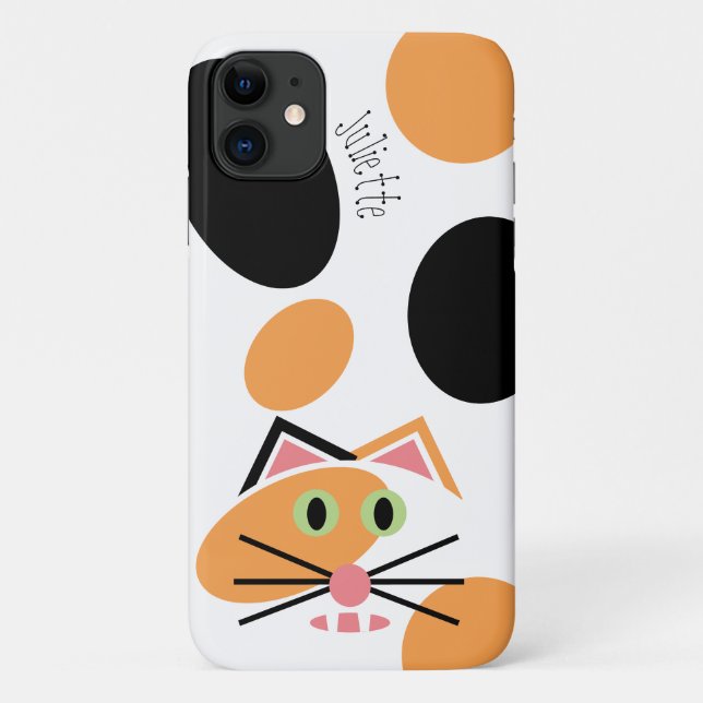 Cute Calico Cat Customisable Case-Mate iPhone Case (Back)