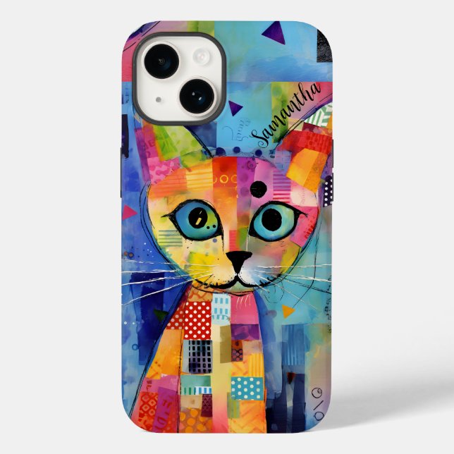 Cute Calico Cat Personalised Case-Mate Case-Mate iPhone Case (Back)