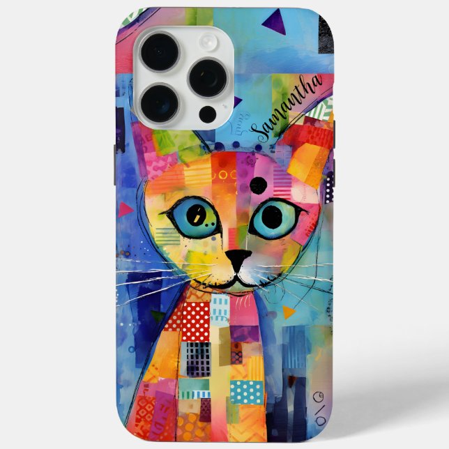 Cute Calico Cat Personalised Case-Mate Case-Mate iPhone Case (Back)