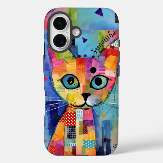 Cute Calico Cat Personalised Case-Mate iPhone Case (Back)