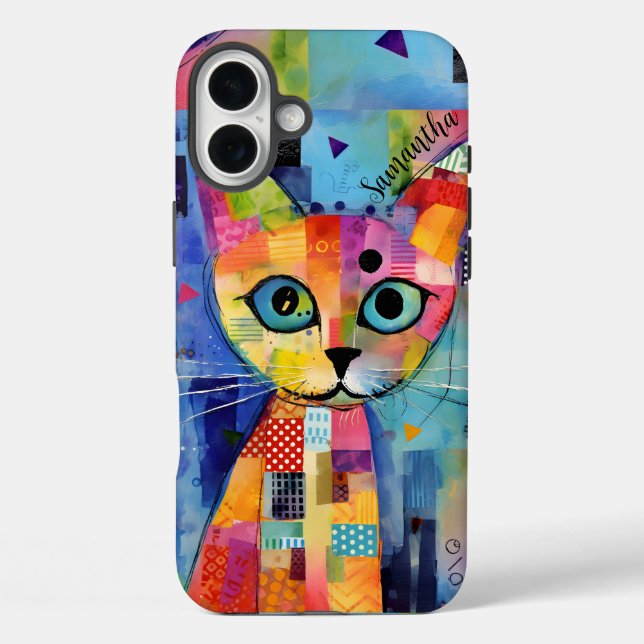 Cute Calico Cat Personalised Case-Mate iPhone Case (Back)