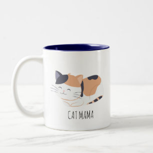 Cute Calico Cat Personalised Mug