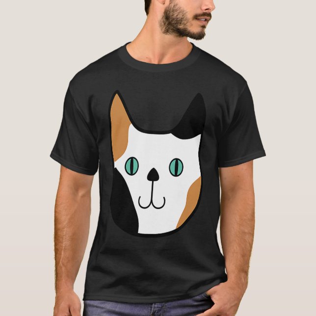 Cute Calico Kitty Cat Fun Adorable Kitten T-Shirt (Front)