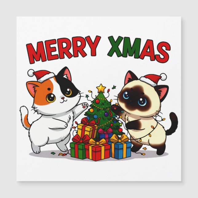 Cute Calico & Siamese Kitten Gift (Front)