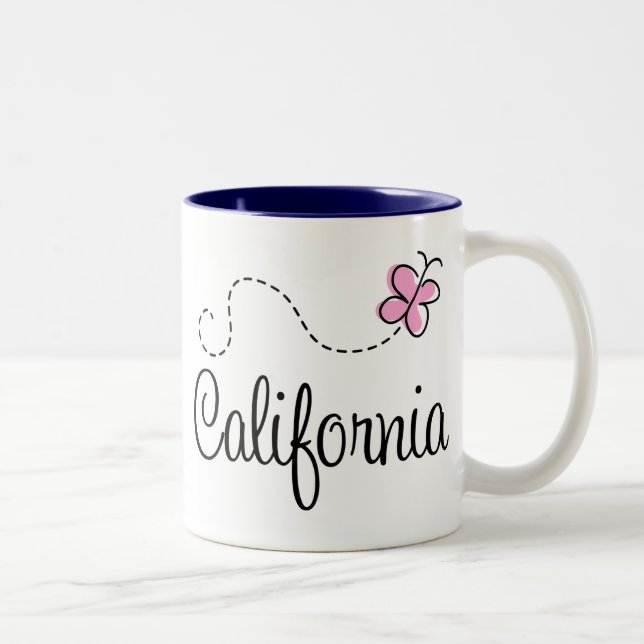 Cute California Design Two-Tone Coffee Mug (Right)
