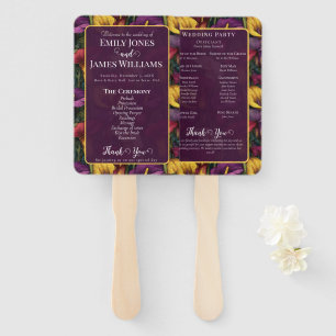 Cute Calla Lilies Sparkle Rustic Wedding Hand Fan