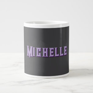 Cute Calligraphy Creative Trendy Custom Name Large Coffee Mug