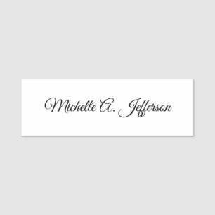 Cute Calligraphy Creative Trendy Custom Name Tag