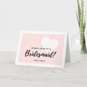 Cute calligraphy "Will you be my bridesmaid" Invitation
