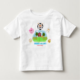 Cute Calling All Rustic Farm Party Animals Toddler T-Shirt