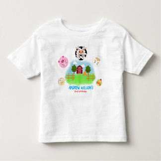 Cute Calling All Rustic Farm Party Animals  Toddler T-Shirt