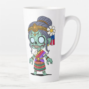 Cute Cambodian Zombie Latte Mug