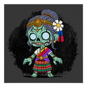 Cute Cambodian Zombie Poster