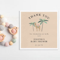 Cute Camel Baby Shower Paper Napkin.