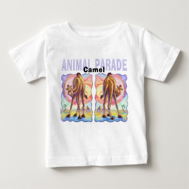 Cute Camel Coming and Going Baby T-Shirt (Front)