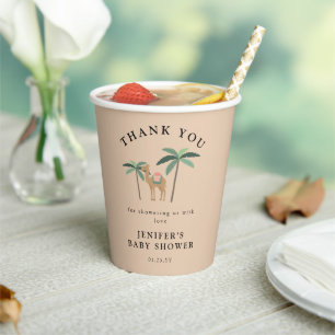 Cute Camel Desert Theme Baby Shower  Paper Cups