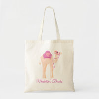 Cute camel girls pink library bag